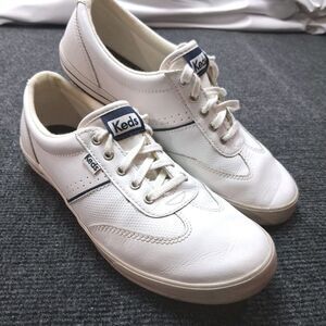 Keds Craze II White Leather Ortholite Sneakers Minimalist Quiet Luxury Size 7.5